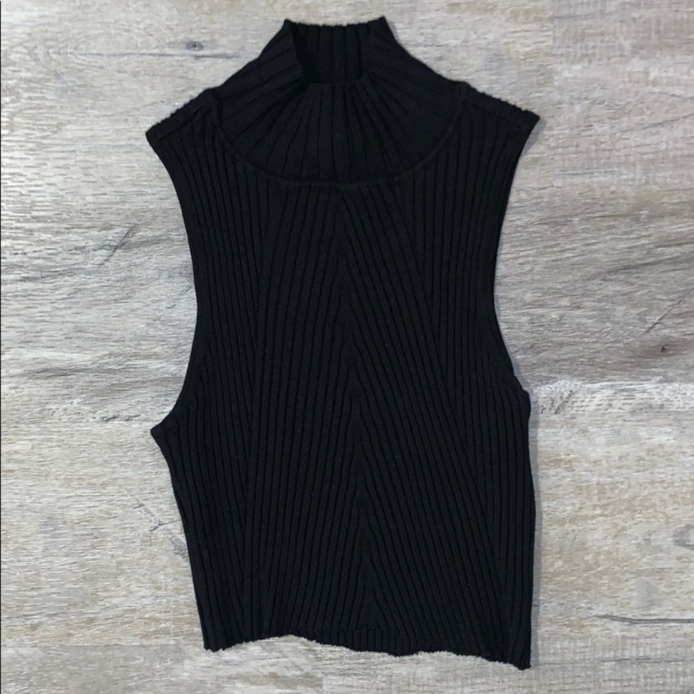INC Custom Cropped Mock Neck Top